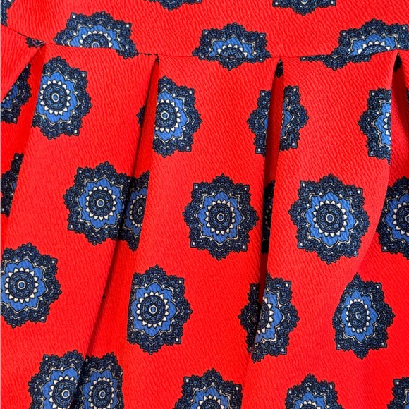 LuLaRoe Red and Blue Patterned Dress - Picture 3 of 7